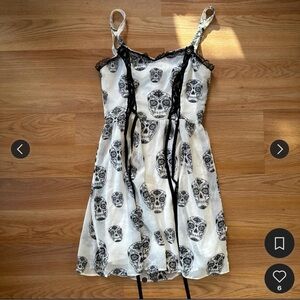 Tripp NYC Daang Goodman Skull Corset Detail Dress